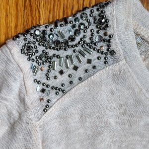 Blush Jeweled Sweater